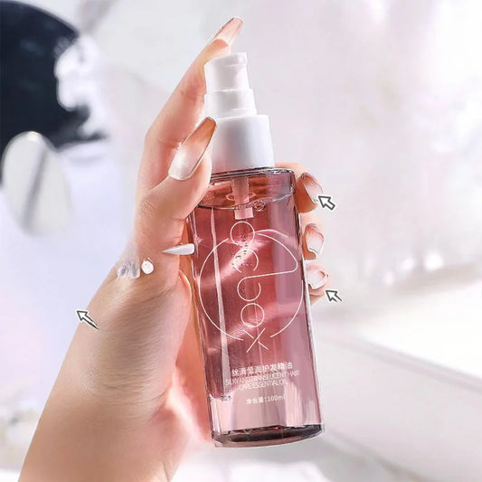 Skin Haven Silky Shine Hair Elixir in 100ml bottle, lightweight hair care essential oil for dry, long-lasting fragrance and smooth hair.