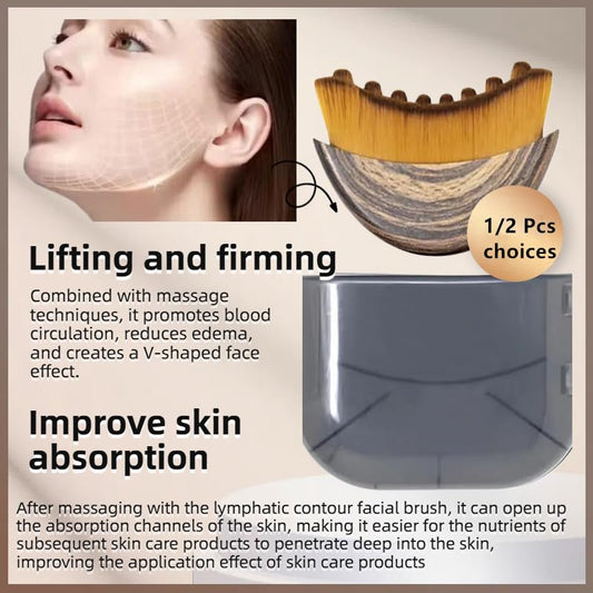 Lymphatic Contour Face Brush – Sculpting, Lift & Glow