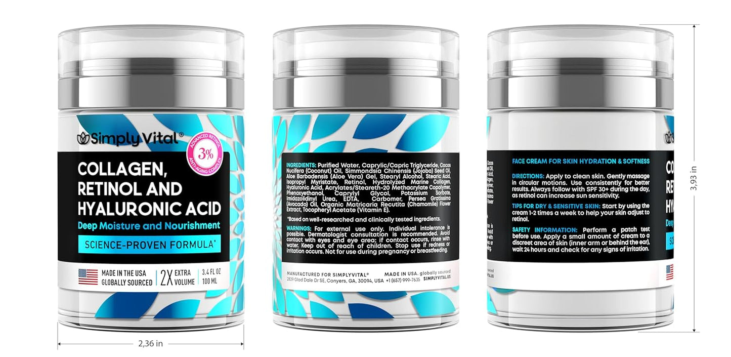 Retinol Face Moisturizer Cream – Firming Anti-Aging Hydration