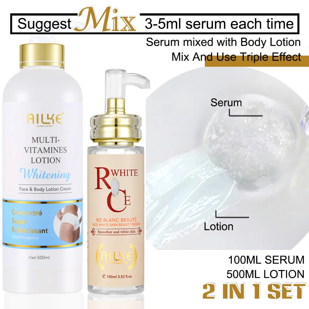 Skin Haven multi-vitamin brightening body lotion with a pump dispenser, shown on a clean, bright background.