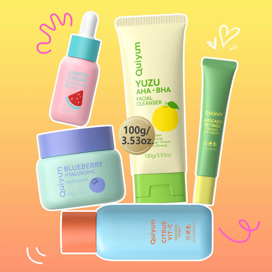 Fruit-Infused 5-Piece Facial Skincare Set for Radiant Skin