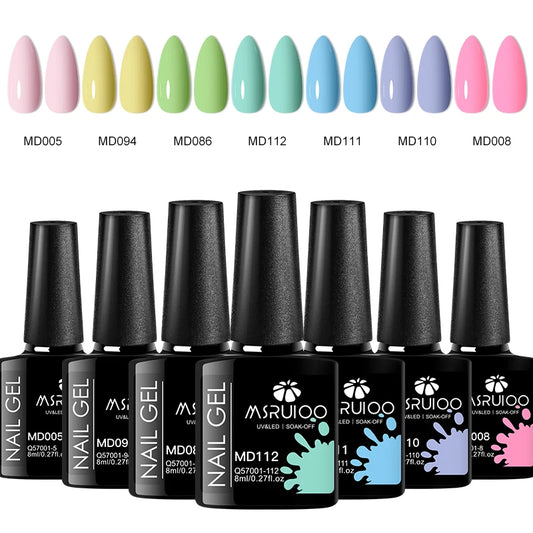7-Piece Gel Nail Polish Set For Long-Lasting Manicures
