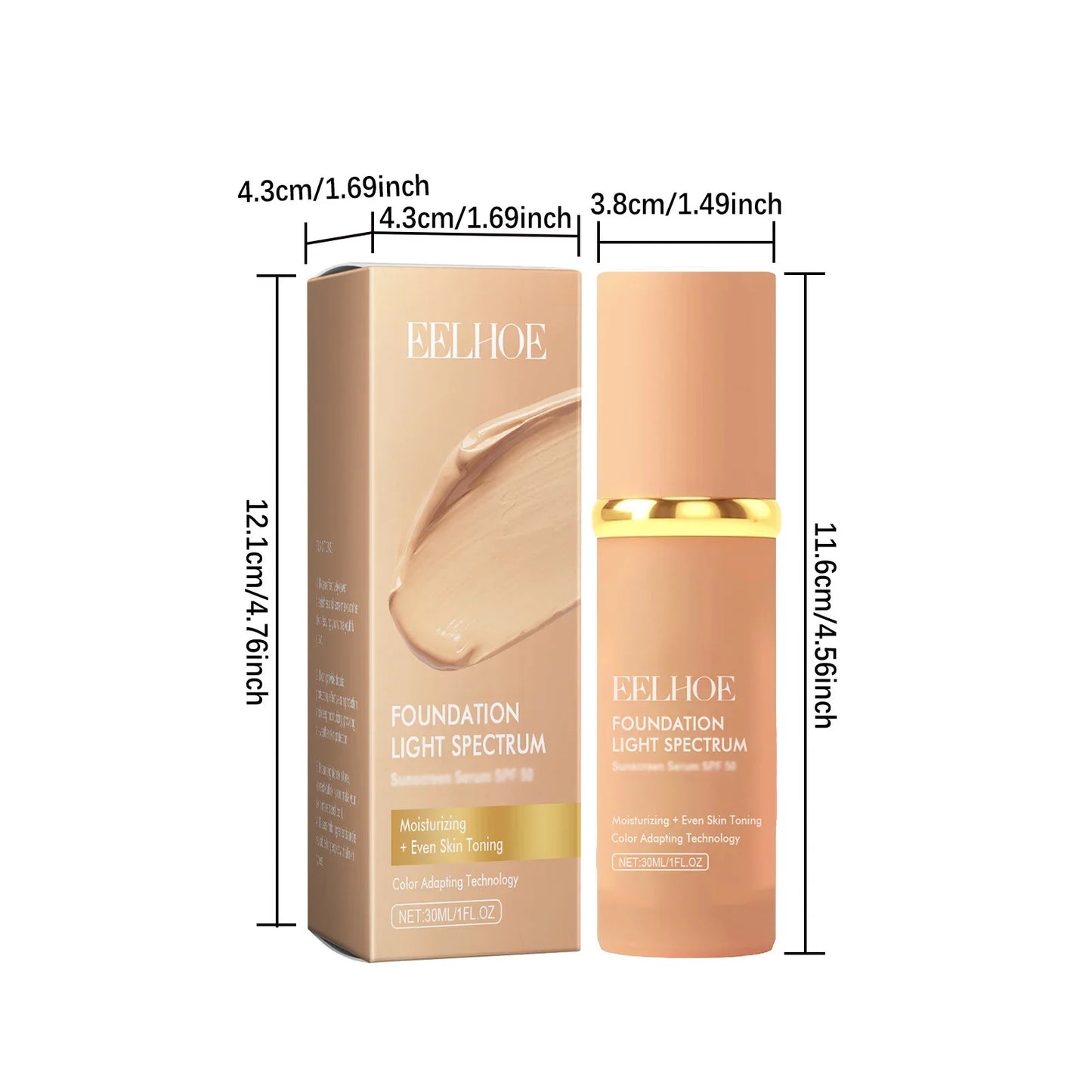 4-in-1 Liquid Foundation Concealer Full Coverage