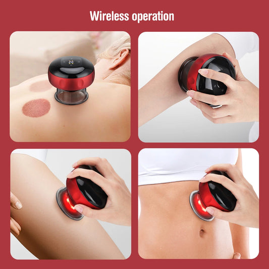 Electric Cupping Massager With Heating & Red Light
