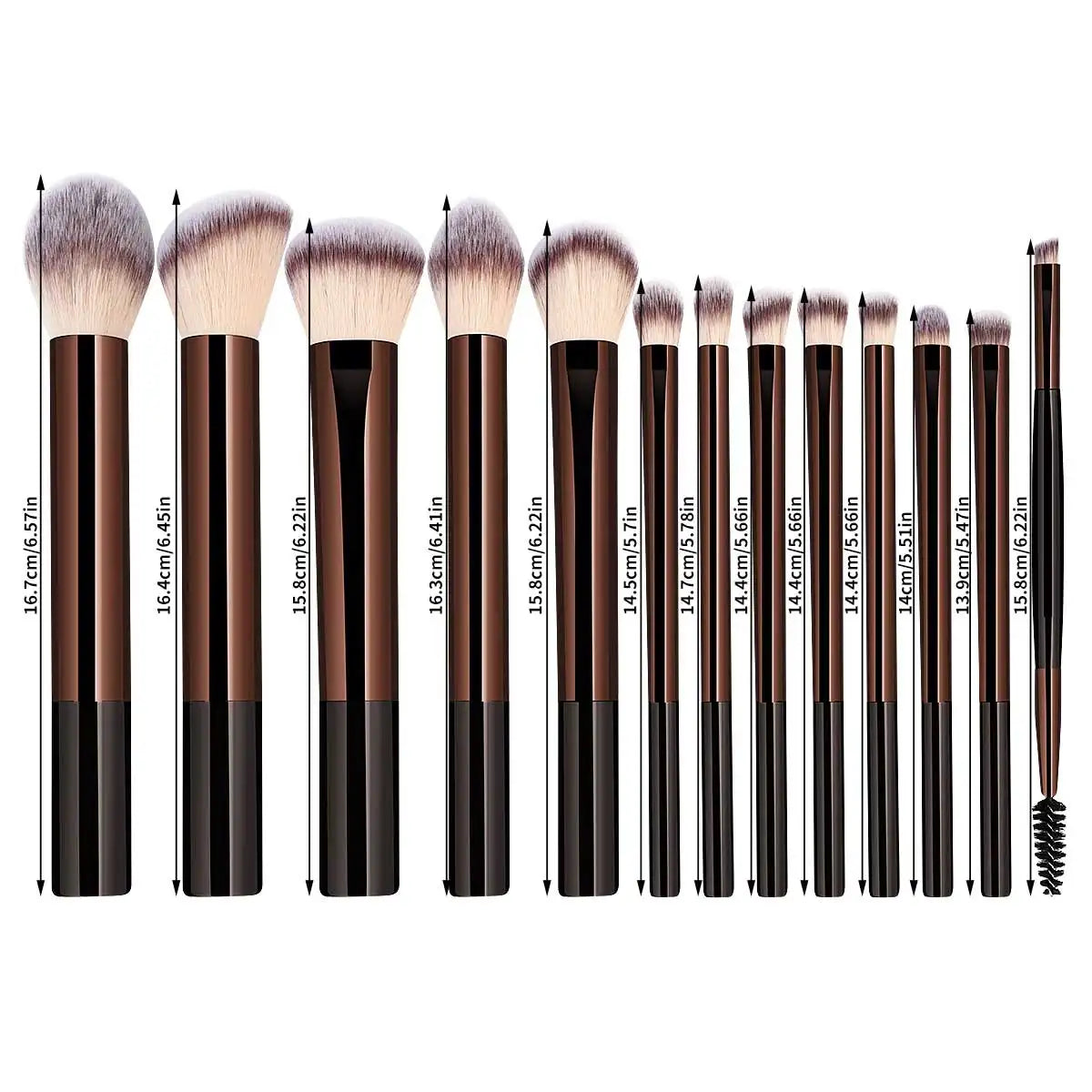 13-Piece Makeup Brush Set for Face and Eyes