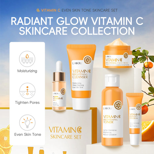 Vitamin C Brightening Skincare Set – 5-Piece Face Kit