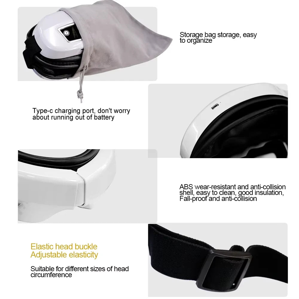 Smart Bluetooth Eye Massager Glasses With Heat