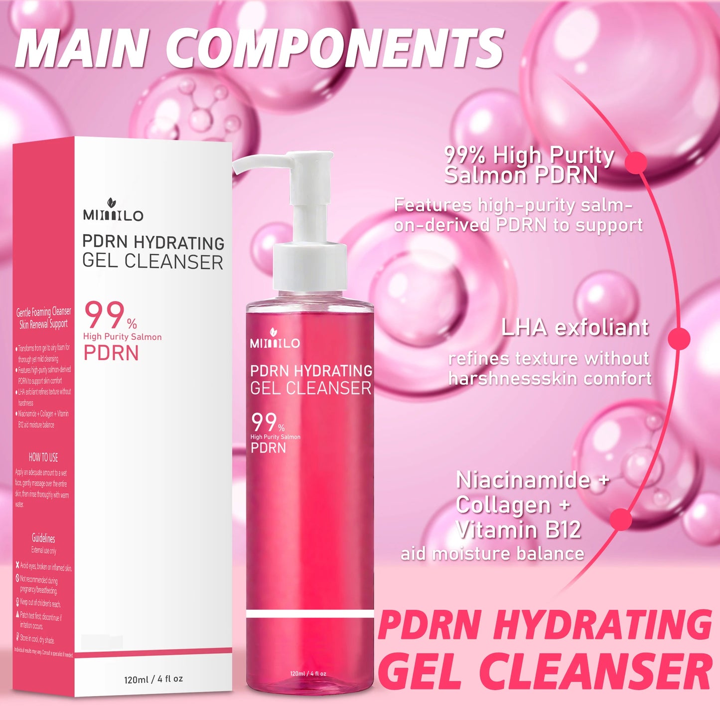 PDRN Jelly Foam Facial Cleanser – Deep Pore Cleansing
