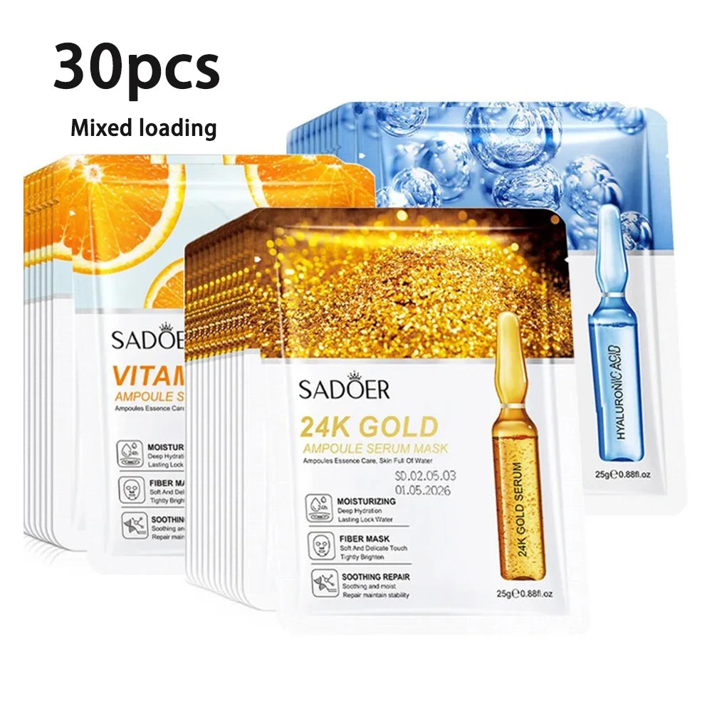 Radiant Glow Gold Facial Masks