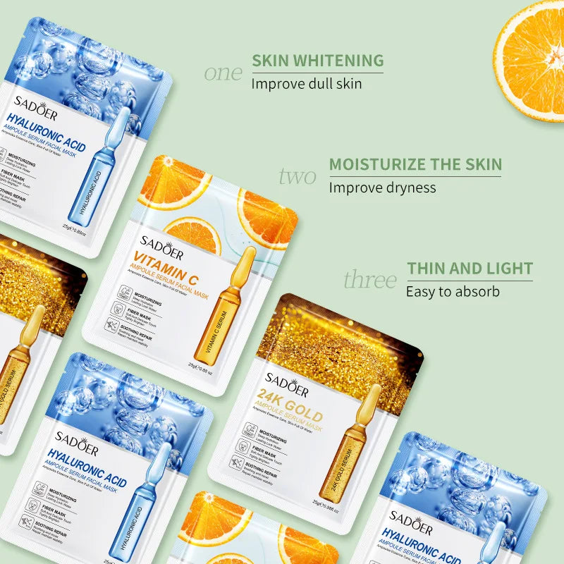 Radiant Glow Gold Facial Masks