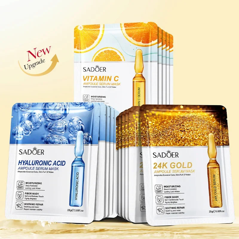 Radiant Glow Gold Facial Masks