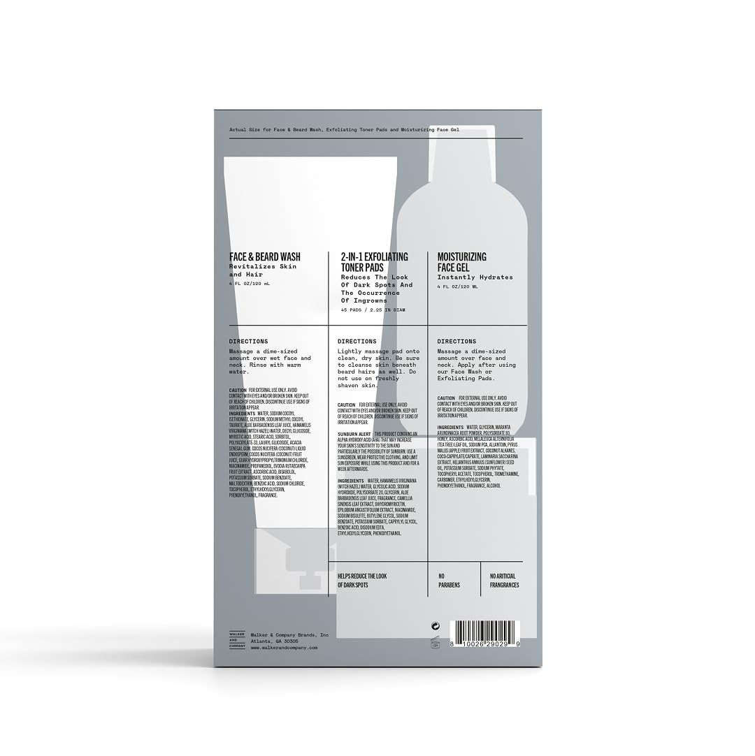 Men’s Facial Skincare Set with Aloe Vera & Glycolic Acid