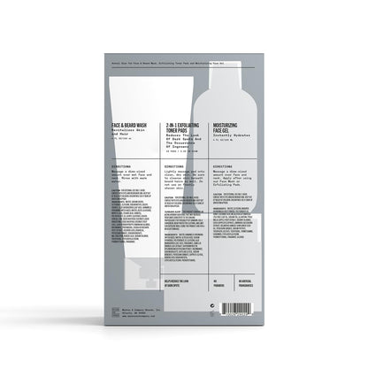 Men’s Facial Skincare Set with Aloe Vera & Glycolic Acid