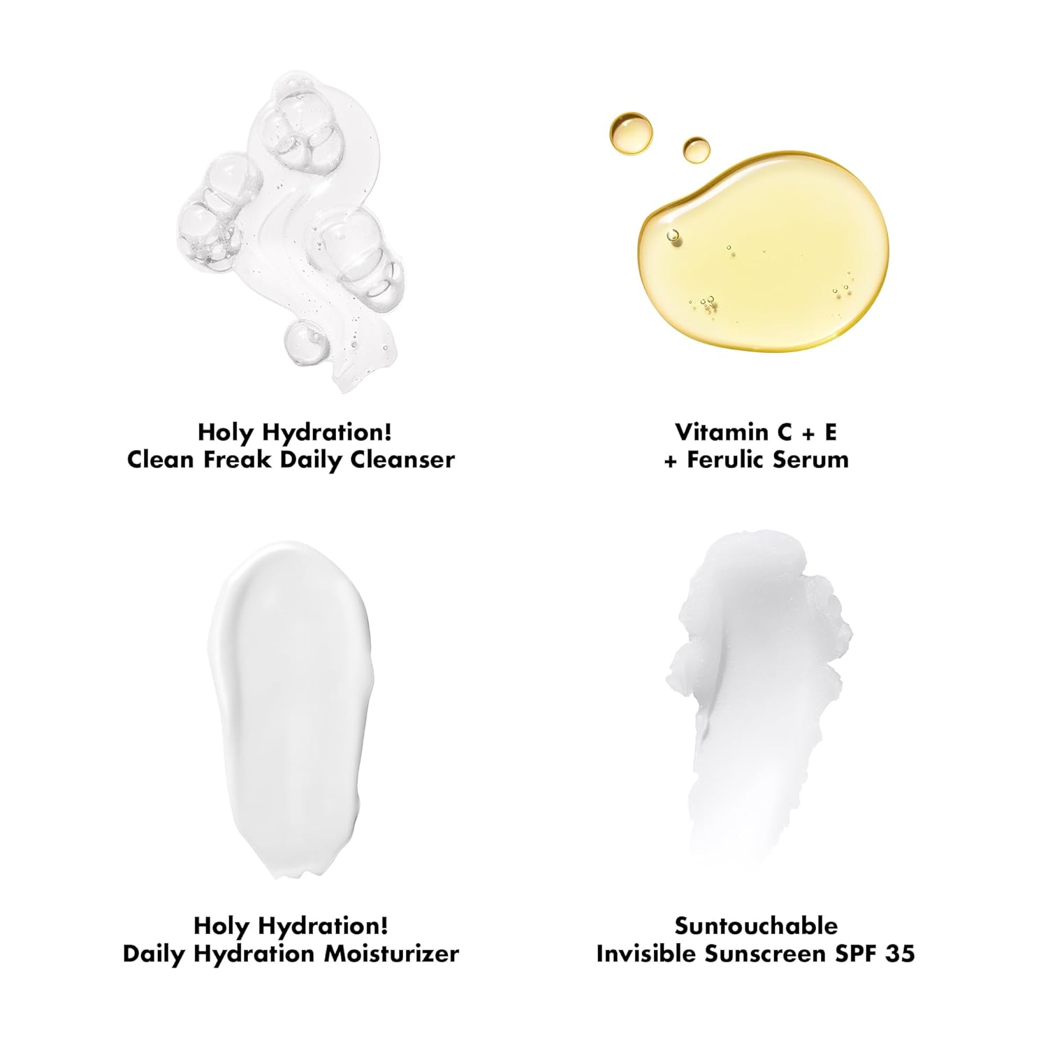 Travel Skincare Kit With Cleanser, Serum, SPF & Moisturizer