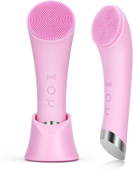 Silicone Facial Cleansing Brush – Heated Vibrating Exfoliator