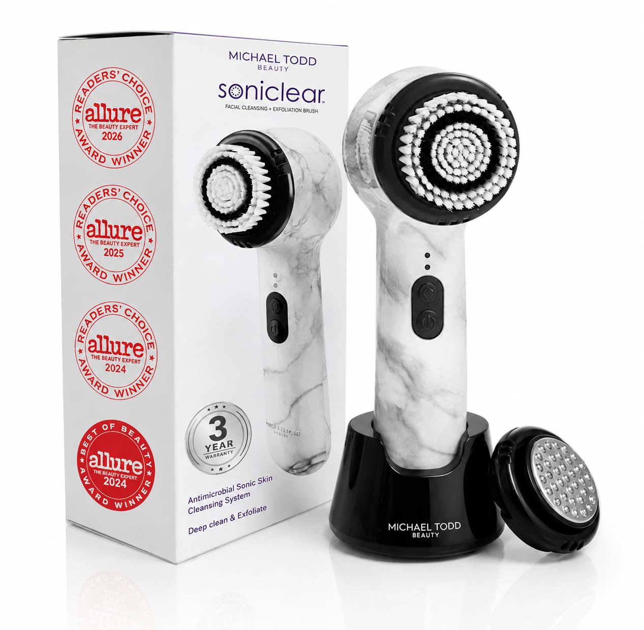 Soniclear Facial Cleansing Brush – Sonic, Antimicrobial, 4 Speeds