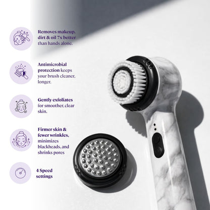 Soniclear Facial Cleansing Brush – Sonic, Antimicrobial, 4 Speeds