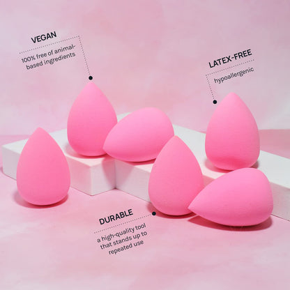 Latex-Free Makeup Sponge Set – Soft Blending Sponges (6-Pack)