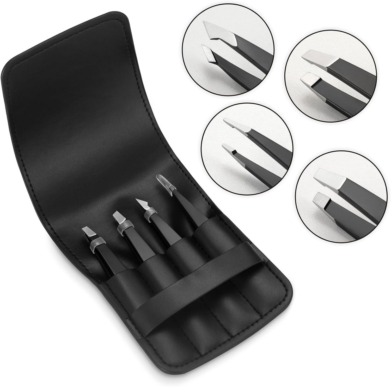 Stainless Steel Eyebrow Tweezers Set – Precision Hair Removal