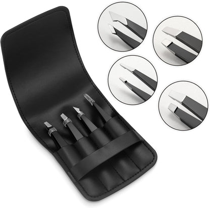 Stainless Steel Eyebrow Tweezers Set – Precision Hair Removal