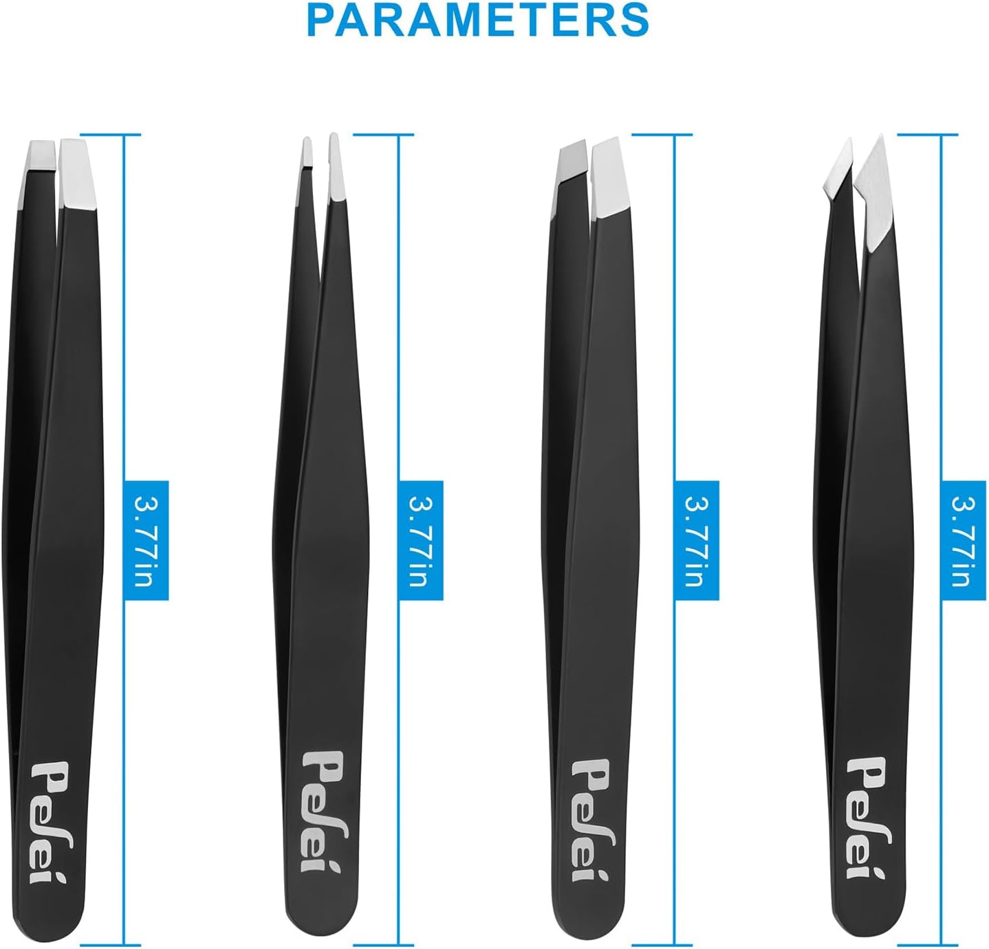 Stainless Steel Eyebrow Tweezers Set – Precision Hair Removal