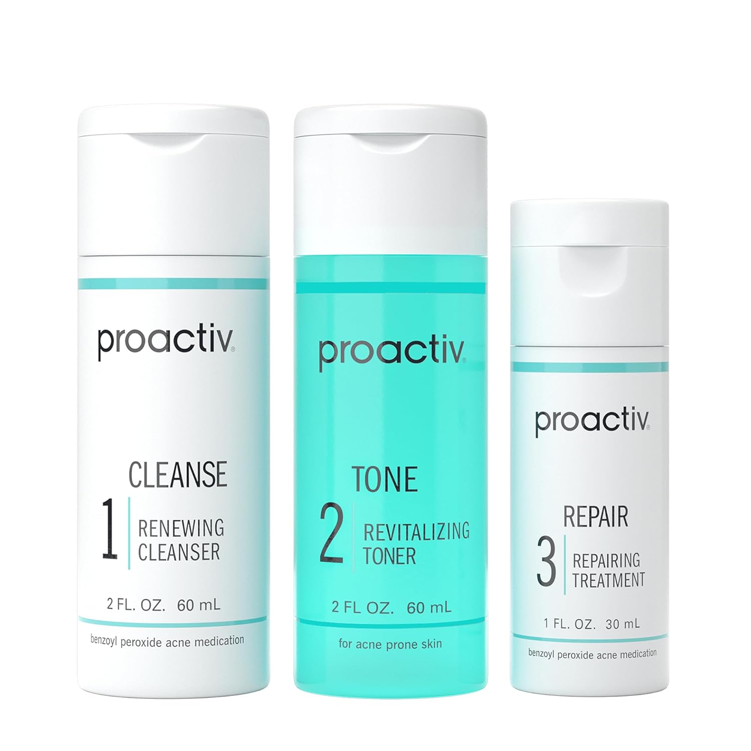 3-Step Acne Treatment Kit with Benzoyl Peroxide