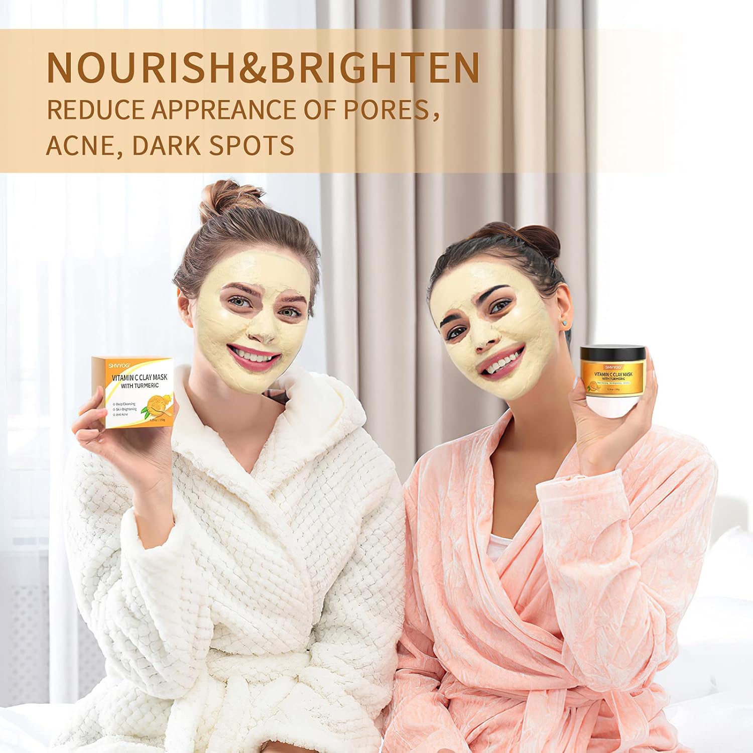 Turmeric Vitamin C Clay Face Mask – Deep Cleansing 150 g