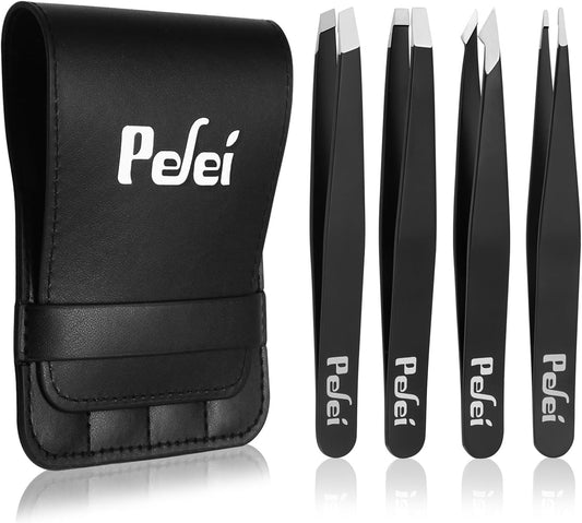 Stainless Steel Eyebrow Tweezers Set – Precision Hair Removal