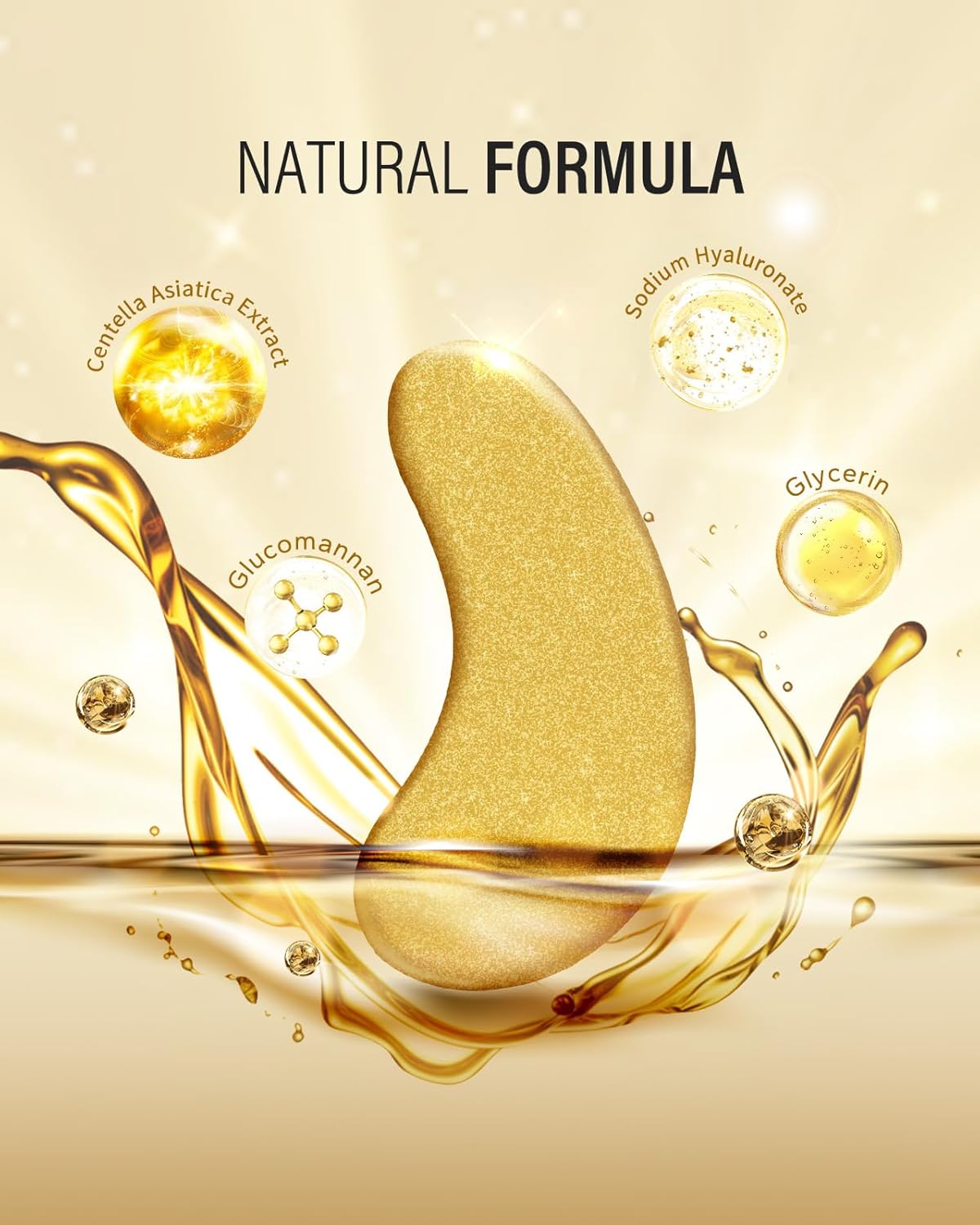 24K Gold Under Eye Masks – Hydrating Collagen Patches