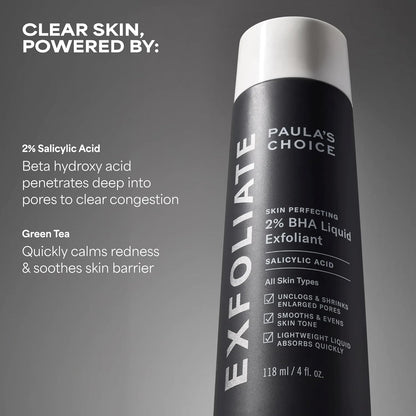 2% BHA Liquid Exfoliant for Clear, Smoother Skin