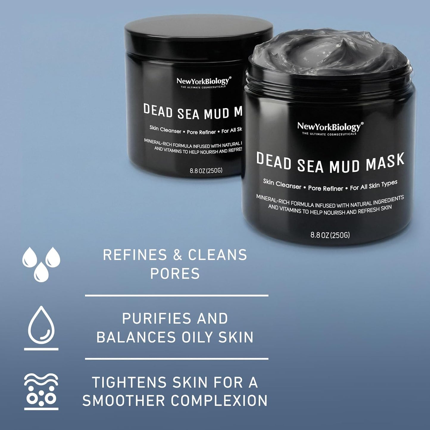 Dead Sea Mud Face Mask – Deep Pore Cleansing 8.8 oz