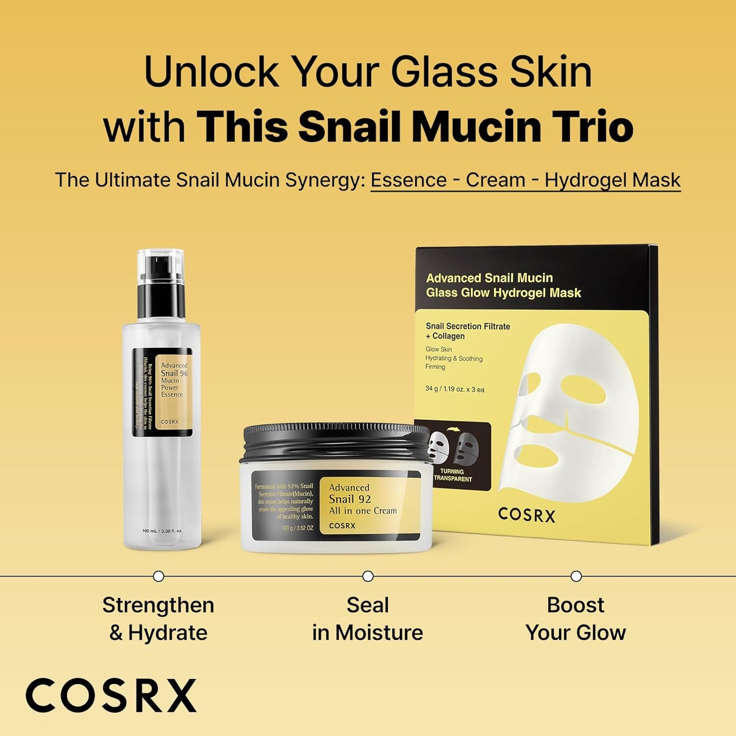 Snail Mucin Repair Essence Serum 100ml for Face Hydration