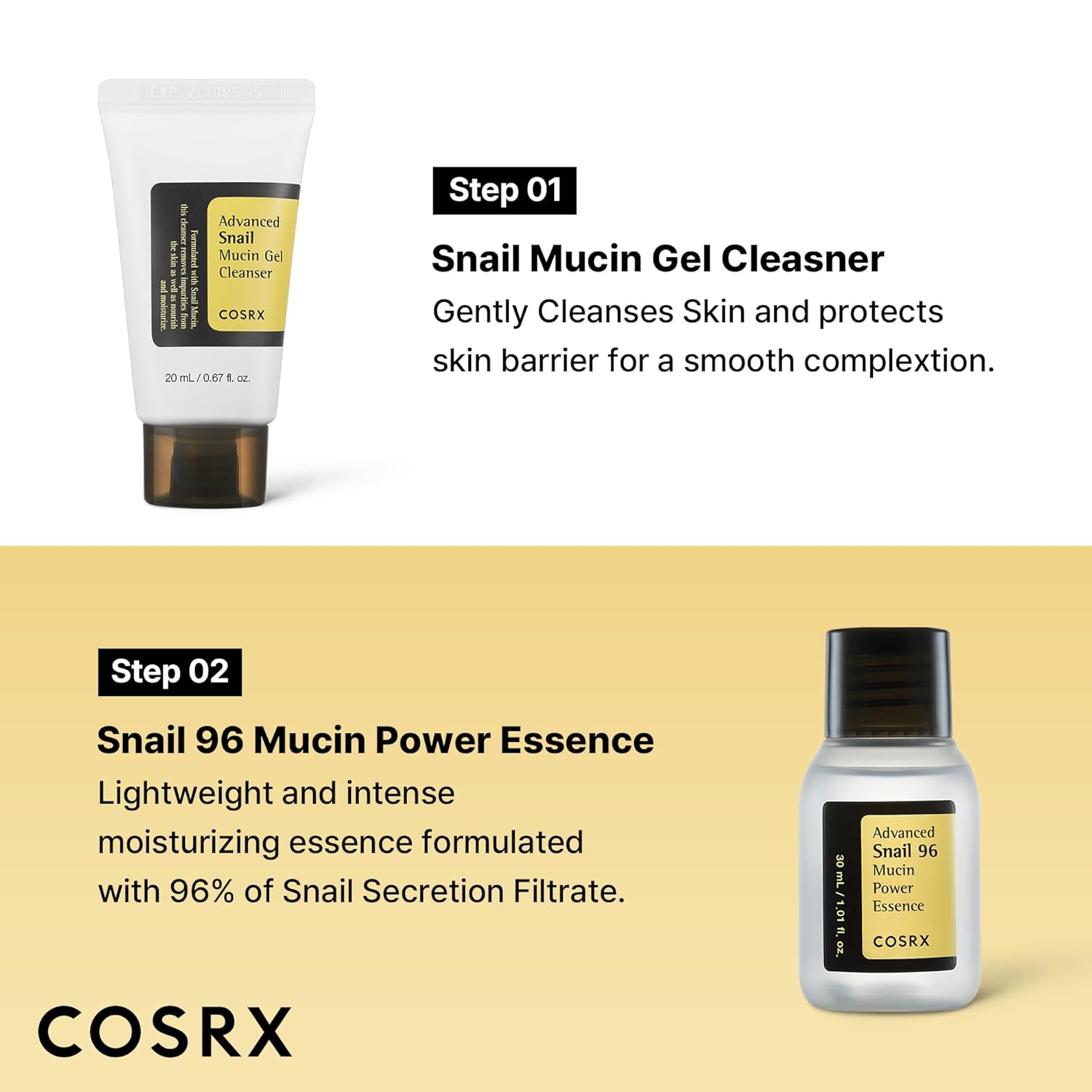 Snail Mucin Korean Skincare Set – Travel 4-Step Kit