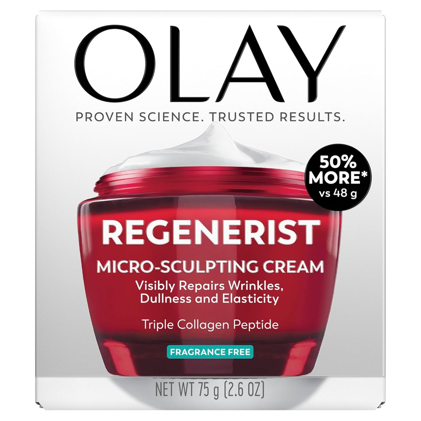 Fragrance-Free Anti-Aging Face Cream With Peptides 2.6 oz
