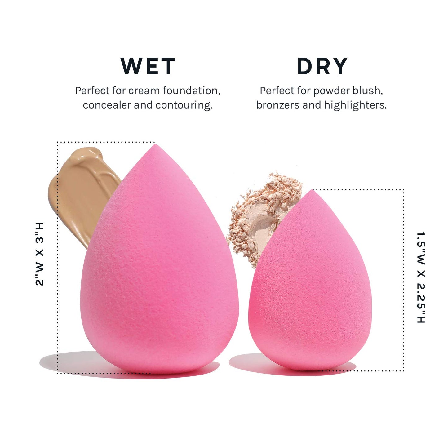 Latex-Free Makeup Sponge Set – Soft Blending Sponges (6-Pack)