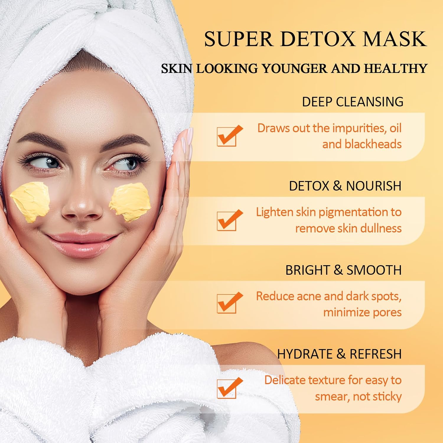 Turmeric Vitamin C Clay Face Mask – Deep Cleansing 150 g