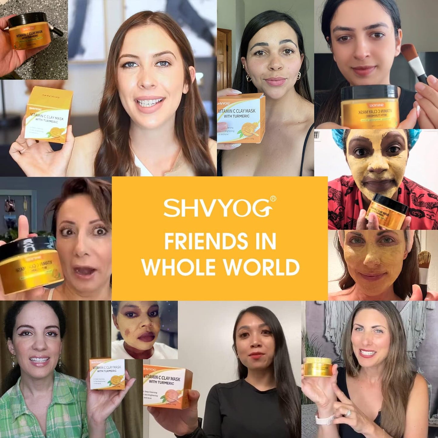 Turmeric Vitamin C Clay Face Mask – Deep Cleansing 150 g