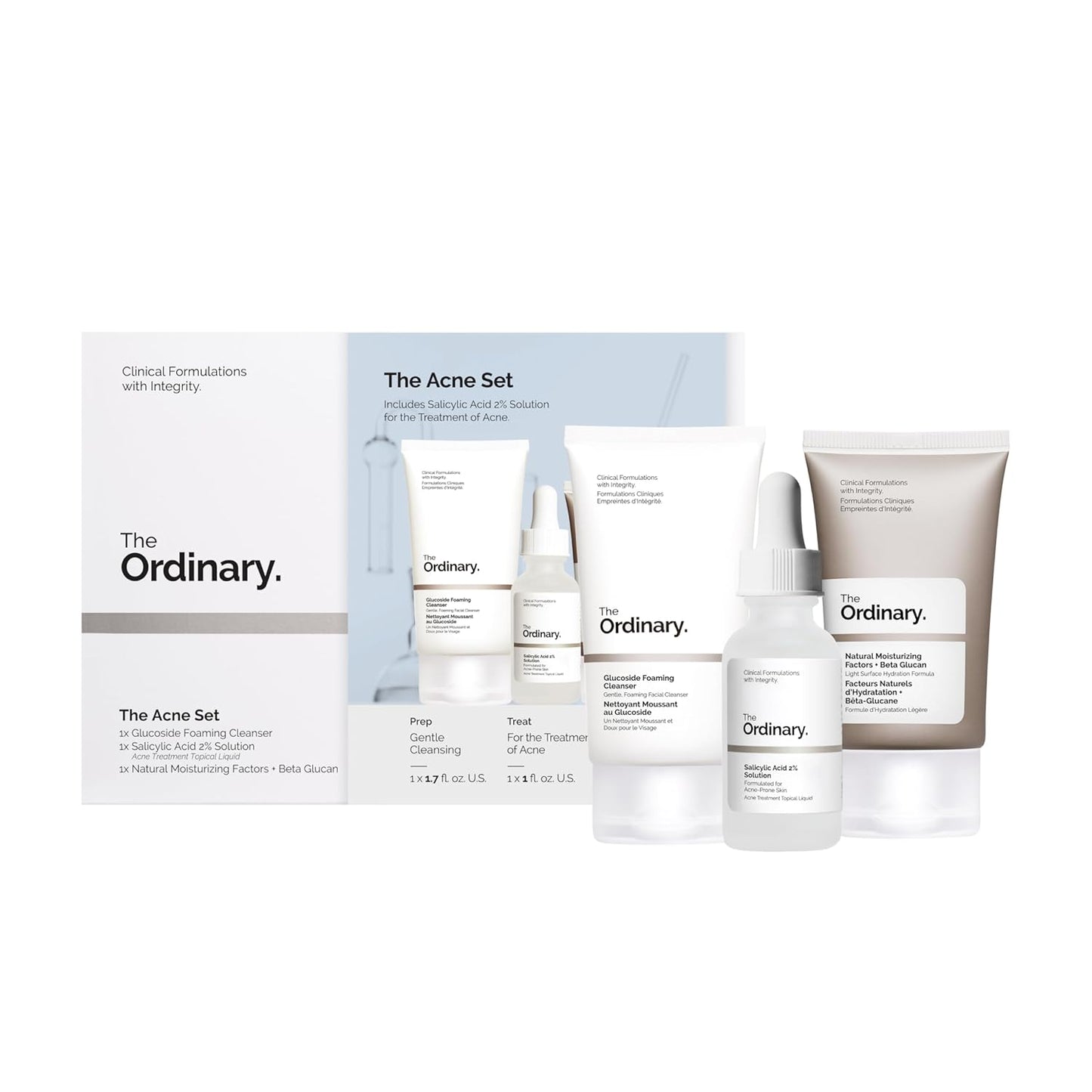 Acne Treatment Skincare Set – 3-Step Cleanser, Serum, Moisturizer