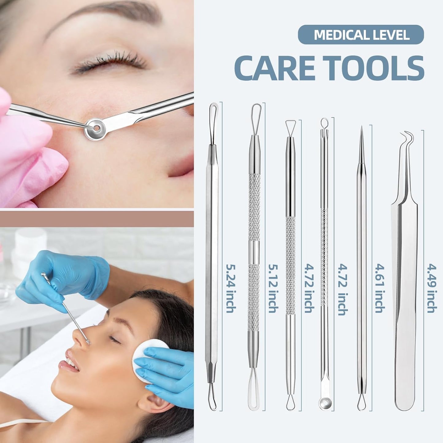 Stainless Steel Blackhead Remover Comedone Extractor Kit
