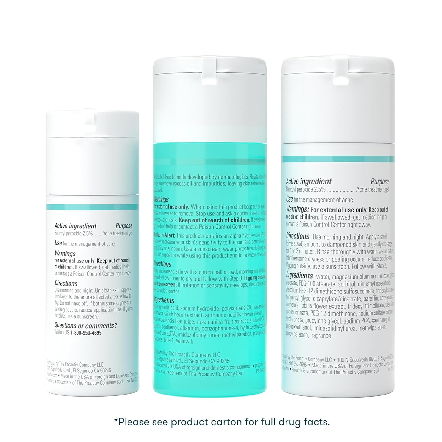 3-Step Acne Treatment Kit with Benzoyl Peroxide
