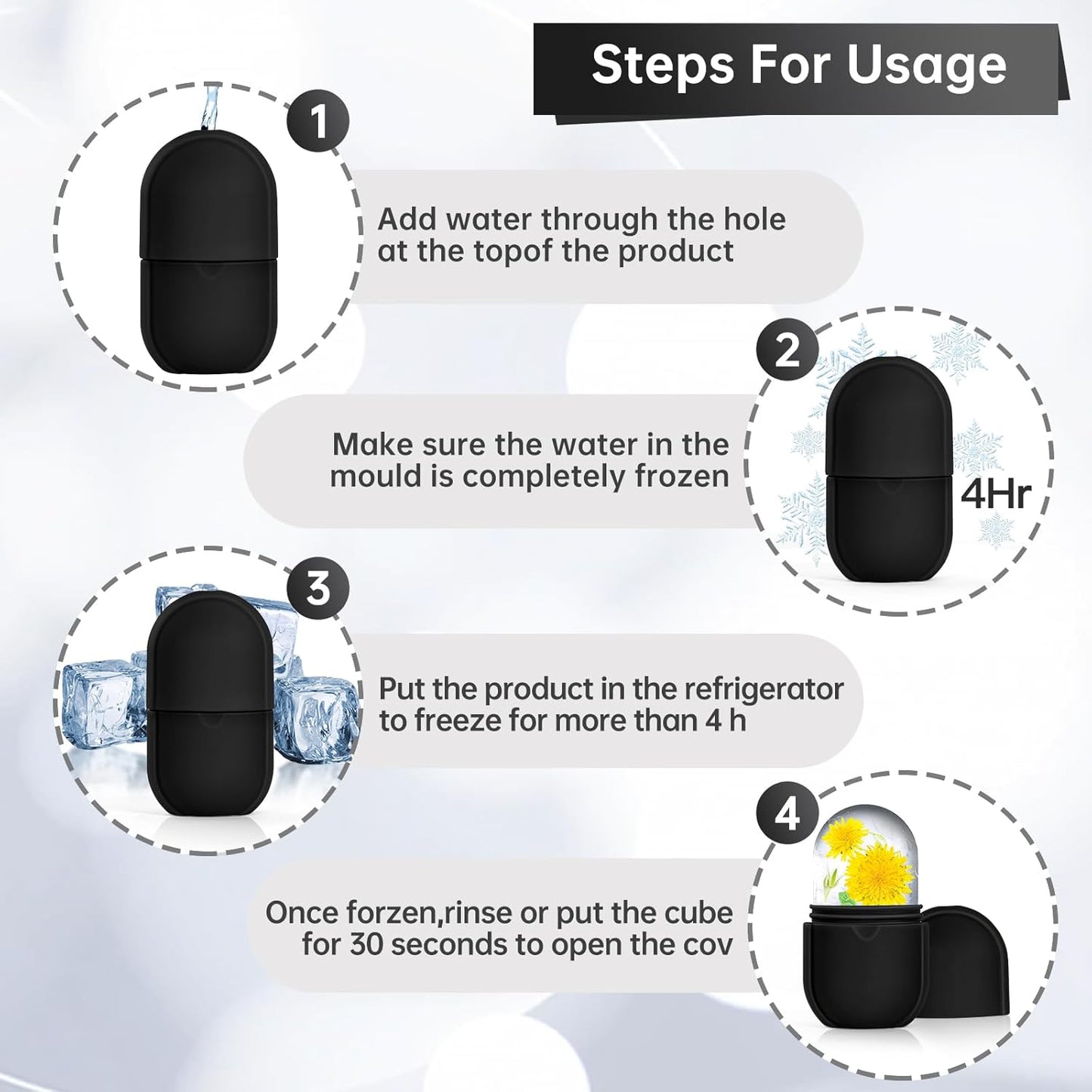Reusable Ice Face Roller Mold – Skin Cooling & Puffiness Relief