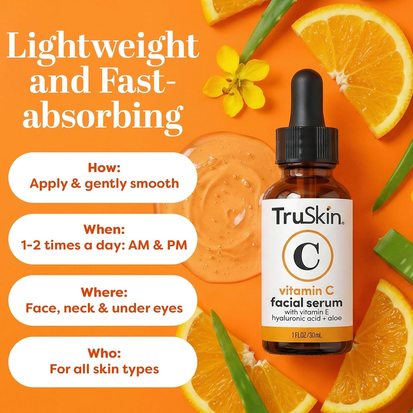 Vitamin C Face Serum With Hyaluronic Acid & Vitamin E