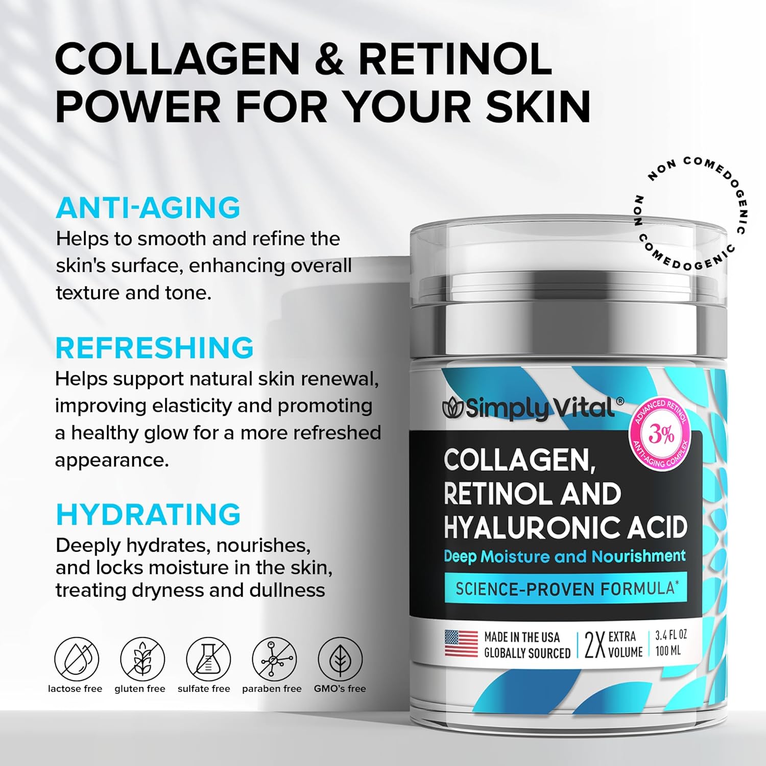 Retinol Face Moisturizer Cream – Firming Anti-Aging Hydration