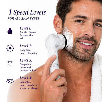 Soniclear Facial Cleansing Brush – Sonic, Antimicrobial, 4 Speeds