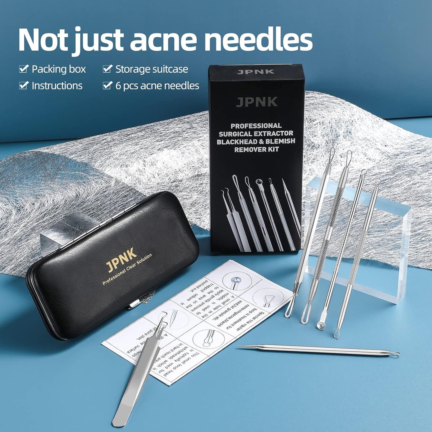 Stainless Steel Blackhead Remover Comedone Extractor Kit