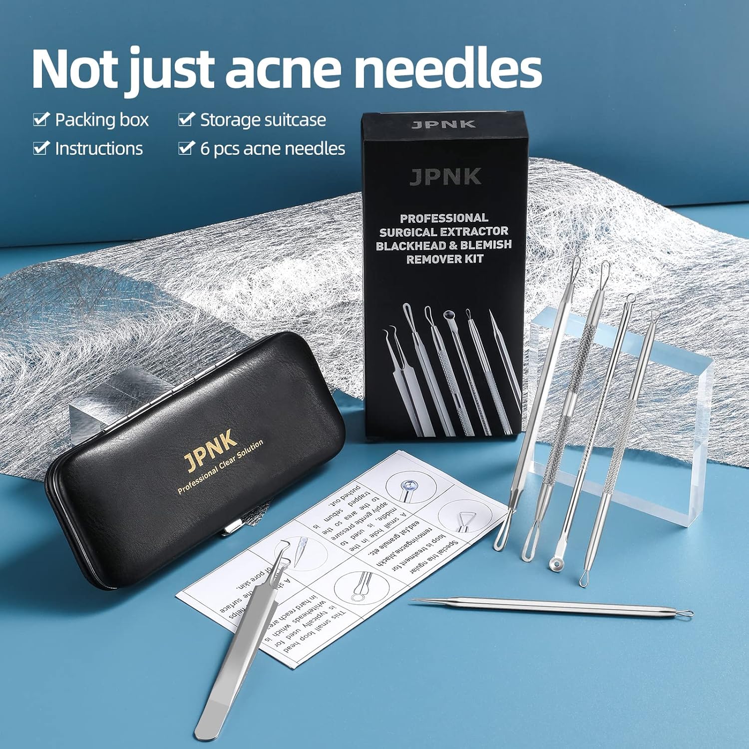 Stainless Steel Blackhead Remover Comedone Extractor Kit