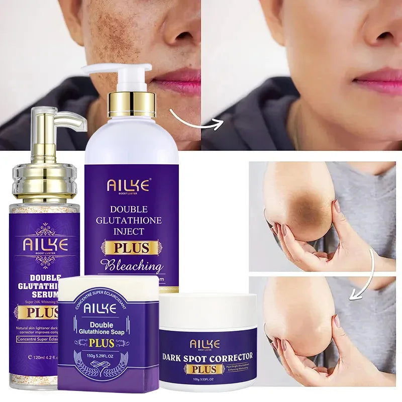 Skin Haven Radiance Boost Serum for brightening and reducing dark spots, shown in a sleek glass bottle with a dropper.