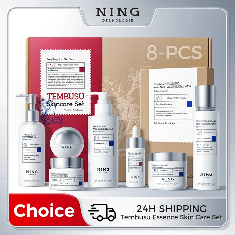 Complete Facial Skin Care Set – 8-Step Unisex Routine
