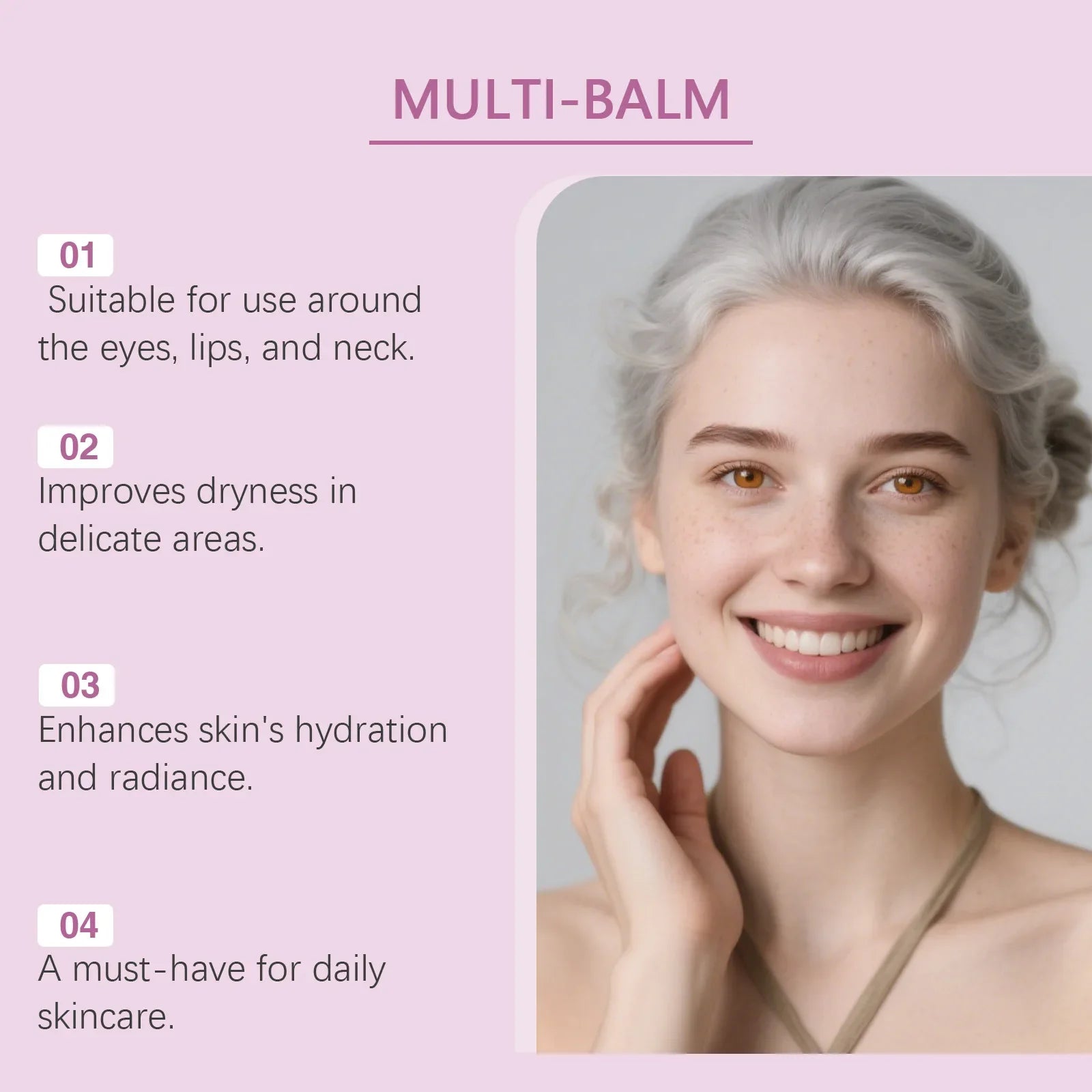 Skin Haven Glow & Lift Hydrating Balm in a jar, showing its smooth, creamy texture for moisturizing and skin firming.