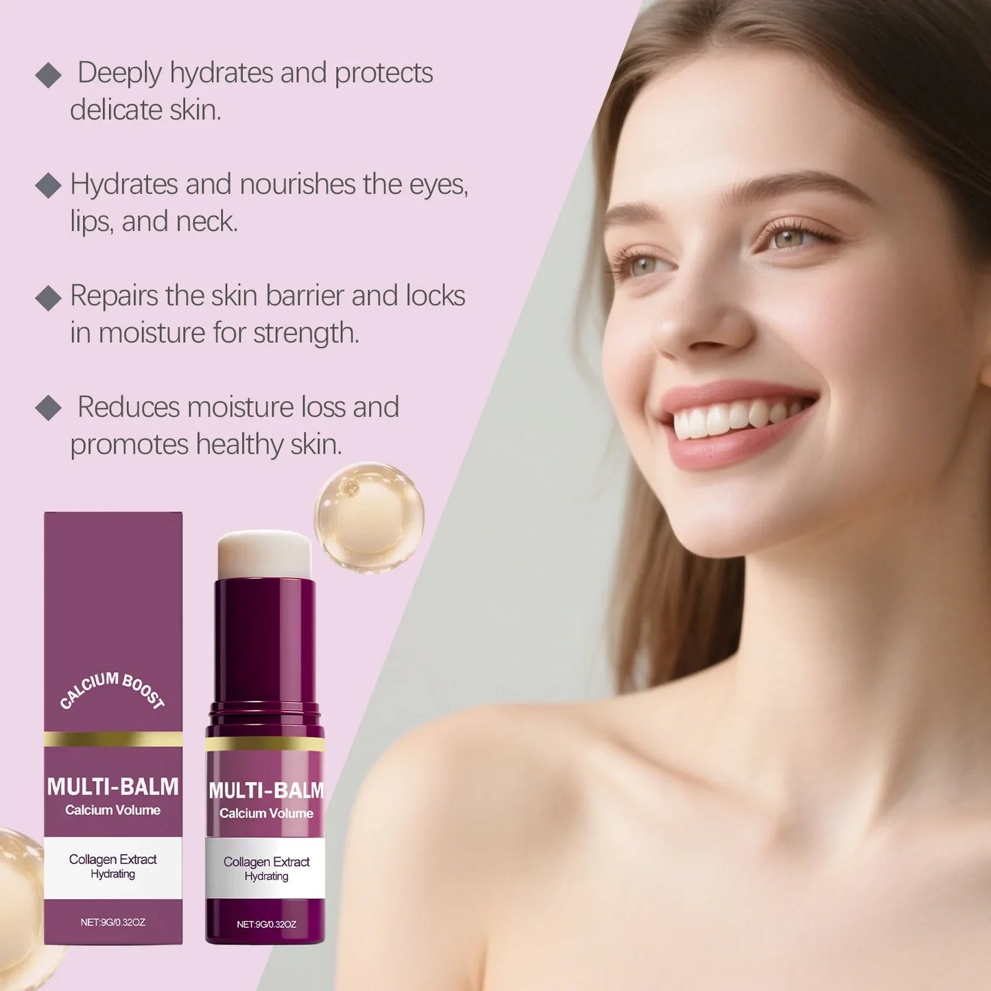 Skin Haven Glow & Lift Hydrating Balm in a jar, showcasing its creamy, nourishing formula for anti-aging and deep skin hydration.